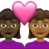 Эмодзи 👩🏿‍❤️‍👩🏾 Emojipedia