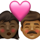 Эмодзи 👩🏿‍❤️‍💋‍👨🏾 Emojipedia