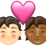 Эмодзи 🧑🏻‍❤️‍💋‍🧑🏾 Emojipedia