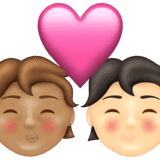 Эмодзи 🧑🏽‍❤️‍💋‍🧑🏻 Emojipedia