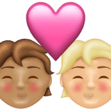 Эмодзи 🧑🏽‍❤️‍💋‍🧑🏼 Emojipedia