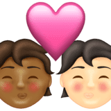 Эмодзи 🧑🏾‍❤️‍💋‍🧑🏻 Emojipedia