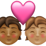 Эмодзи 🧑🏾‍❤️‍💋‍🧑🏽 Emojipedia
