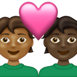 Эмодзи 🧑🏾‍❤️‍🧑🏿 Emojipedia