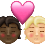 Эмодзи 🧑🏿‍❤️‍💋‍🧑🏼 Emojipedia