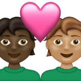 Эмодзи 🧑🏿‍❤️‍🧑🏽 Emojipedia