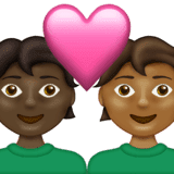 Эмодзи 🧑🏿‍❤️‍🧑🏾 Emojipedia