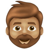 Эмодзи 🧔🏽‍♂️ Emojipedia