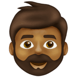 Эмодзи 🧔🏾‍♂️ Emojipedia