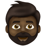 Эмодзи 🧔🏿‍♂️ Emojipedia