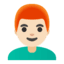 Эмодзи 👨🏻‍🦰 Google