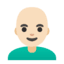 Эмодзи 👨🏻‍🦲 Google