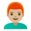 Эмодзи 👨🏼‍🦰 Google