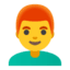 Эмодзи 👨‍🦰 Google