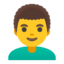 Эмодзи 👨‍🦱 Google
