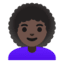 Эмодзи 👩🏿‍🦱 Google