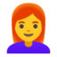 Эмодзи 👩‍🦰 Google