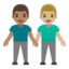 Эмодзи 👨🏽‍🤝‍👨🏼 Google