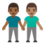 Эмодзи 👨🏾‍🤝‍👨🏽 Google