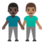 Эмодзи 👨🏿‍🤝‍👨🏽 Google