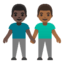 Эмодзи 👨🏿‍🤝‍👨🏾 Google