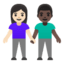 Эмодзи 👩🏻‍🤝‍👨🏿 Google