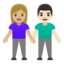 Эмодзи 👩🏼‍🤝‍👨🏻 Google