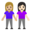 Эмодзи 👩🏼‍🤝‍👩🏻 Google