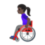 Эмодзи 👩🏿‍🦽 Google