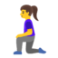 Эмодзи 🧎‍♀️ Google