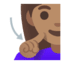 Эмодзи 🧏🏽‍♀️ Google