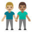 Эмодзи 👨🏼‍🤝‍👨🏽 Google