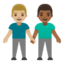 Эмодзи 👨🏼‍🤝‍👨🏾 Google