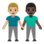 Эмодзи 👨🏼‍🤝‍👨🏿 Google