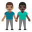 Эмодзи 👨🏽‍🤝‍👨🏿 Google