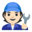 Эмодзи 🧑🏻‍🔧 Google