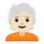 Эмодзи 🧑🏻‍🦳 Google