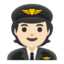 Эмодзи 🧑🏻‍✈️ Google