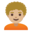 Эмодзи 🧑🏼‍🦱 Google