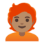 Эмодзи 🧑🏽‍🦰 Google