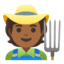 Эмодзи 🧑🏾‍🌾 Google
