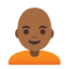 Эмодзи 🧑🏾‍🦲 Google