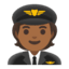 Эмодзи 🧑🏾‍✈️ Google