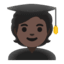 Эмодзи 🧑🏿‍🎓 Google