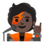 Эмодзи 🧑🏿‍🎤 Google