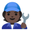 Эмодзи 🧑🏿‍🔧 Google