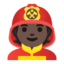 Эмодзи 🧑🏿‍🚒 Google