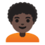 Эмодзи 🧑🏿‍🦱 Google