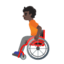 Эмодзи 🧑🏿‍🦽 Google