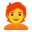 Эмодзи 🧑‍🦰 Google